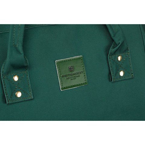 Podróżny plecak damski z poliestru w zielonym kolorze z miejscem na laptopa - Peterson