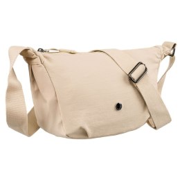 Sportowa listonoszka damska z poliestru w beżowym kolorze - Peterson