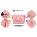 Różowa torba weekendowa z wytrzymałego poliestru zawieszona na wygodnych uchwytach - Peterson Różowa torba weekendowa z wytrzymałego poliestru zawieszona na wygodnych uchwytach - Peterson