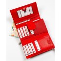 Czerwony, skórzany portfel damski z ochroną RFID - Rovicky Czerwony, skórzany portfel damski z ochroną RFID - Rovicky