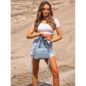 Niebieska listonoszka damska crossbody z wąskim i szerokim paskiem na ramię eko skóra Peterson Niebieska listonoszka damska crossbody z wąskim i szerokim paskiem na ramię eko skóra Peterson