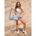 Niebieska listonoszka damska crossbody z wąskim i szerokim paskiem na ramię eko skóra Peterson Niebieska listonoszka damska crossbody z wąskim i szerokim paskiem na ramię eko skóra Peterson