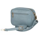 Niebieska listonoszka damska crossbody z wąskim i szerokim paskiem na ramię eko skóra Peterson Niebieska listonoszka damska crossbody z wąskim i szerokim paskiem na ramię eko skóra Peterson