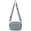 Niebieska listonoszka damska crossbody z wąskim i szerokim paskiem na ramię eko skóra Peterson Niebieska listonoszka damska crossbody z wąskim i szerokim paskiem na ramię eko skóra Peterson