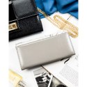 Biały portfel damski z systemem RFID zamykany na zatrzask - Peterson Biały portfel damski z systemem RFID zamykany na zatrzask - Peterson