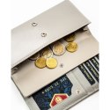 Biały portfel damski z systemem RFID zamykany na zatrzask - Peterson Biały portfel damski z systemem RFID zamykany na zatrzask - Peterson