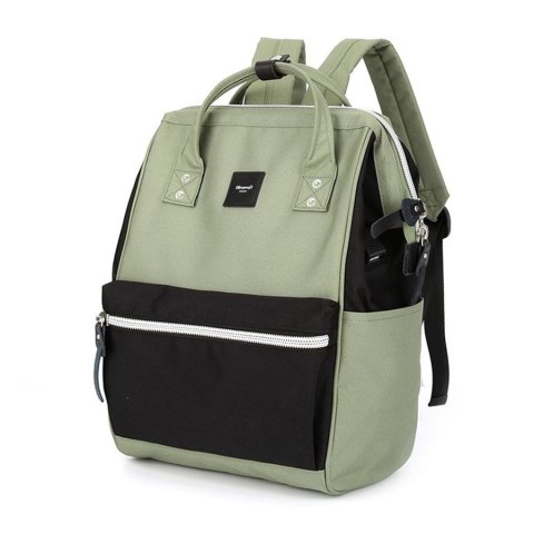 Pojemny, zielono-czarny plecak na laptopa z portem USB - Himawari