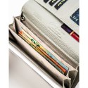 Wielokolorowy portfel damski z systemem RFID zamykany na zatrzask - Peterson Wielokolorowy portfel damski z systemem RFID zamykany na zatrzask - Peterson