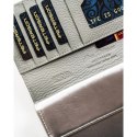 Wielokolorowy portfel damski z systemem RFID zamykany na zatrzask - Peterson Wielokolorowy portfel damski z systemem RFID zamykany na zatrzask - Peterson