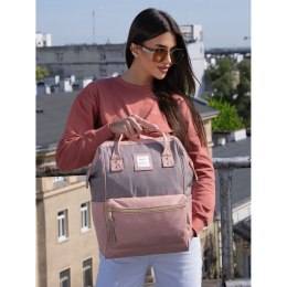 Różowy, stylowy plecak na laptopa z portem USB - Himawari