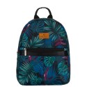Wielokolorowy plecak damski z poliestru w piękny wzór liści - Rovicky