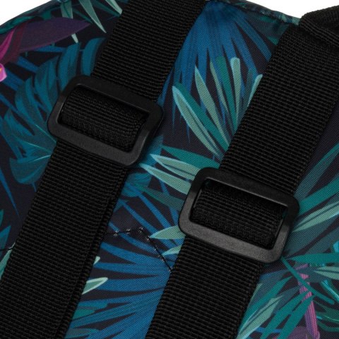 Wielokolorowy plecak damski z poliestru w piękny wzór liści - Rovicky