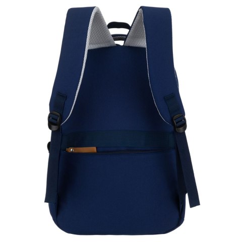 Młodzieżowy plecak szkolny z poliestru w granatowym kolorze z miejscem na laptopa - Peterson