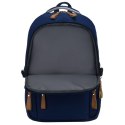 Młodzieżowy plecak szkolny z poliestru w granatowym kolorze z miejscem na laptopa - Peterson