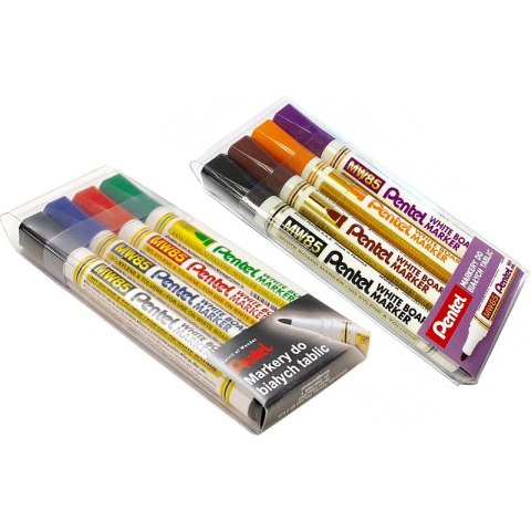 Markery do tablic Pentel MW85 4 kolory Markery do tablic Pentel MW85 4 kolory
