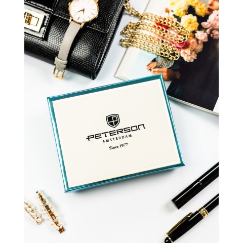 Elegancki, czerwony portfel damski ze skóry naturalnej i ekologicznej - Peterson Elegancki, czerwony portfel damski ze skóry naturalnej i ekologicznej - Peterson