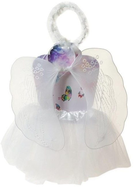 Strój aniołka krzydełka ze spódniczką + aureolka