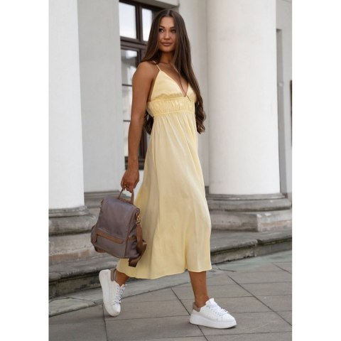 Miejski plecak damski z nylonu i skóry ekologicznej w beżowym kolorze - Peterson