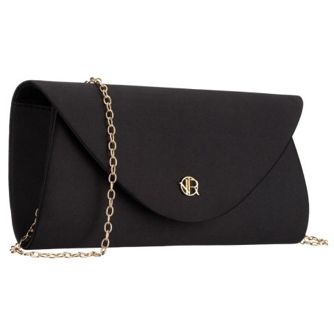 Kopertówka damska wykonana z tkaniny syntetycznej w czarnym kolorze - Rovicky