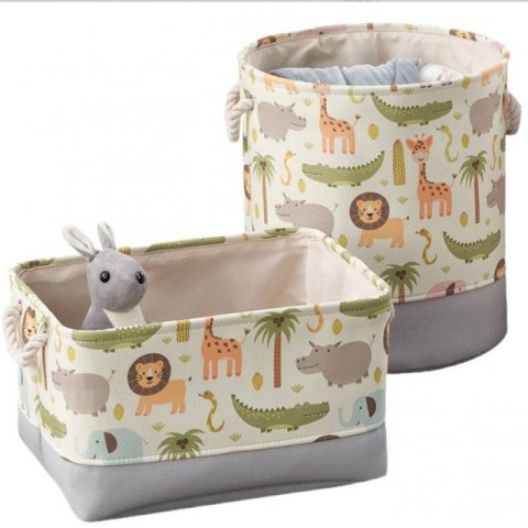 Pojemnik na zabawki kosz, worek na pranie, zwierzątka 40x35cm OR113
