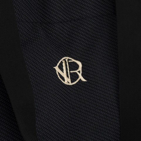 Czarna torba damska wykonana z poliestru z kieszonką zewnętrzną - Rovicky