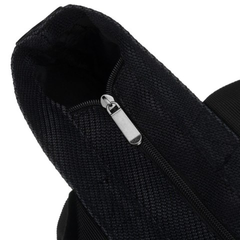 Czarna torba damska wykonana z poliestru z kieszonką zewnętrzną - Rovicky