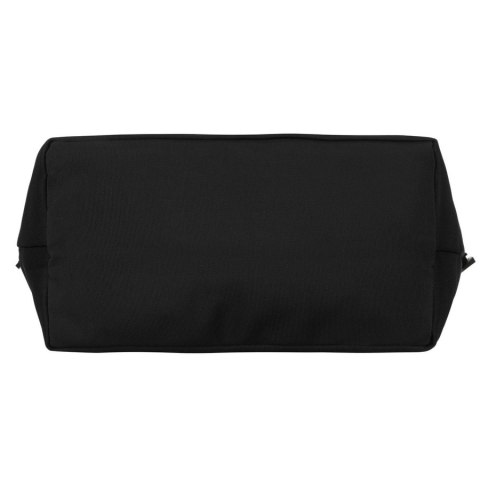 Duża, czarna shopperka damska zamykana suwakiem z kieszonką zewnętrzną, jednokomorowa - Peterson