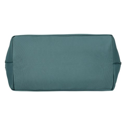 Jasnozielona shopperka damska z poliestru, zawieszona na uchwytach i doczepianym pasku - Peterson