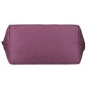 Shopperka damska w fioletowym kolorze, jednokomorowa i zamykana suwakiem z kieszonką zewnętrzną - Rovicky