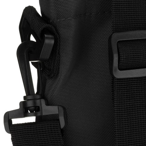 Torba damska z poliestru w ciemnoszarym kolorze zamykana suwakami z kieszenią zewnętrzną - Peterson