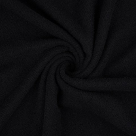 Dwustronny szalik damski z poliestru w czarnym kolorze - Peterson