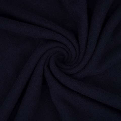 Granatowy, elegancki szalik damski z poliestru z frędzlami - Peterson