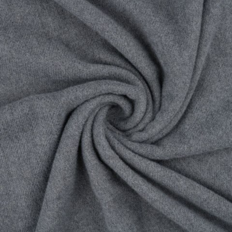 Szary, elegancki szalik damski z poliestru z frędzlami - Peterson