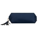 Granatowa kosmetyczka z materiału syntetycznego zamykana suwakiem - Peterson