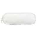 Kosmetyczka z materiału syntetycznego w białym kolorze, jednokomorowa - Peterson