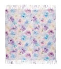 Kwiatowa kobieca chusta szal damski z frędzlami (Fioletowy)