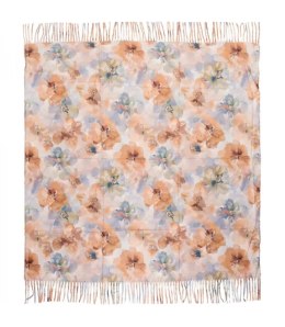 Kwiatowa kobieca chusta szal damski z frędzlami (Żółty)
