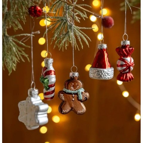 Komplet bombek bożonarodzeniowych szklanych 9 szt. w opakowaniu BSN64