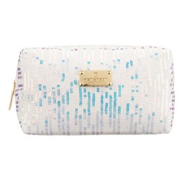 Kosmetyczka z poliestru w białym kolorze, jednokomorowa - Peterson