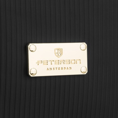 Czarna kosmetyczka z tkaniny syntetycznej z poręcznym uchwytem - Peterson