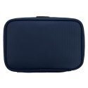 Granatowa kosmetyczka z tkaniny syntetycznej z poręcznym uchwytem - Peterson