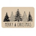Dywanik wycieraczka świąteczna MERRY CHRISTMAS, choinki 60x90cm DYW13