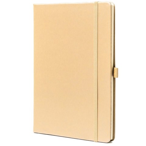 Beżowy notes w formacie A5 zadrukowany w linie - Peterson