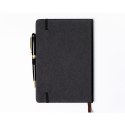 Czarny notes w formacie A5 zadrukowany w linie - Peterson