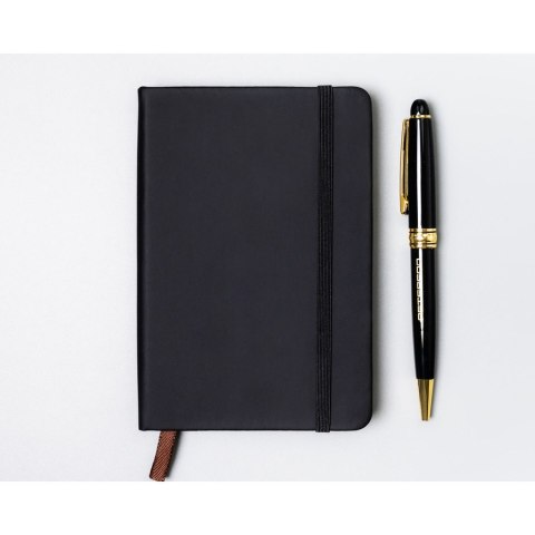 Czarny notes w formacie A6 zadrukowany w kropki - Peterson