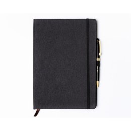 Czarny notes w formacie B5 zadrukowany w linie - Peterson