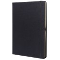 Czarny notes w formacie B5 zadrukowany w linie - Peterson