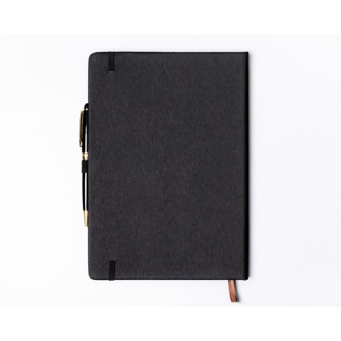 Czarny notes w formacie B5 zadrukowany w linie - Peterson