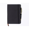 Czarny notes w twardej oprawie formacie A5 zadrukowany w linie - Peterson