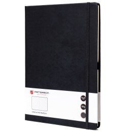 Czarny notes w twardej oprawie formacie B5 zadrukowany w linie - Peterson